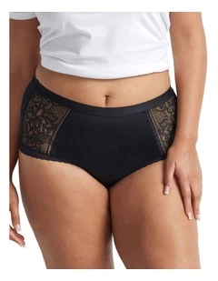 Elevated Lace And Micro Full Brief in Black