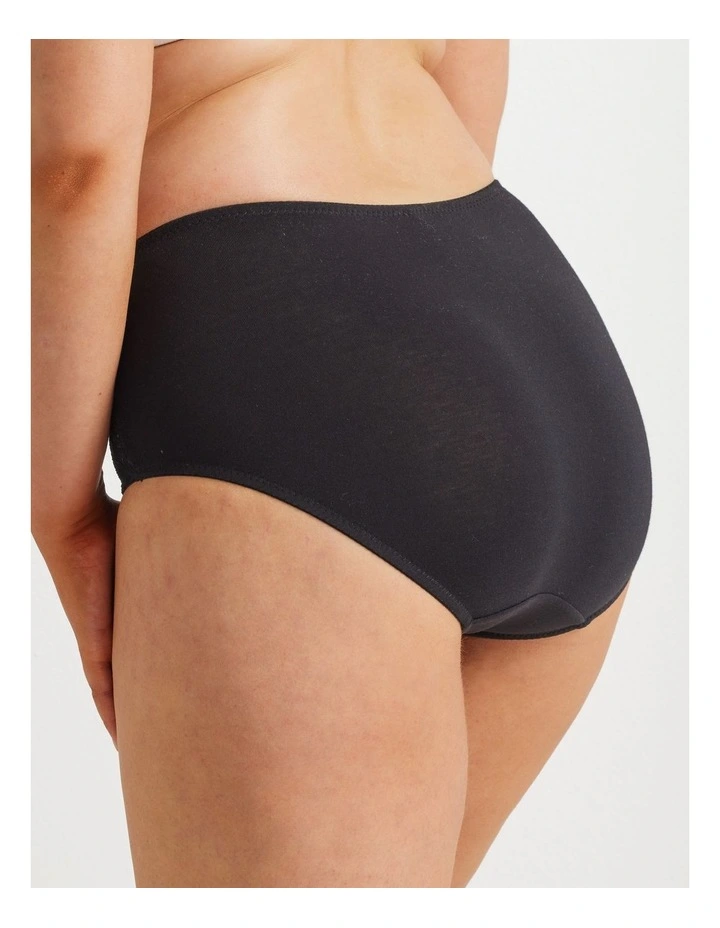 Lace Strech Cotton Brief 2 Pack in Black And Winter Sky image 5