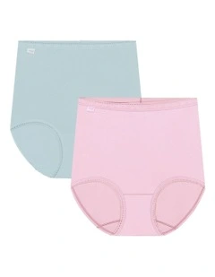 Maxi Brief 2 Pack in Pink/Blue