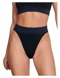 Ever Infused Aloe High Leg Brief in Black