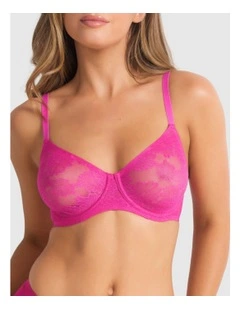 Weightless Underwire Lace Bra in Electric Fuchsia