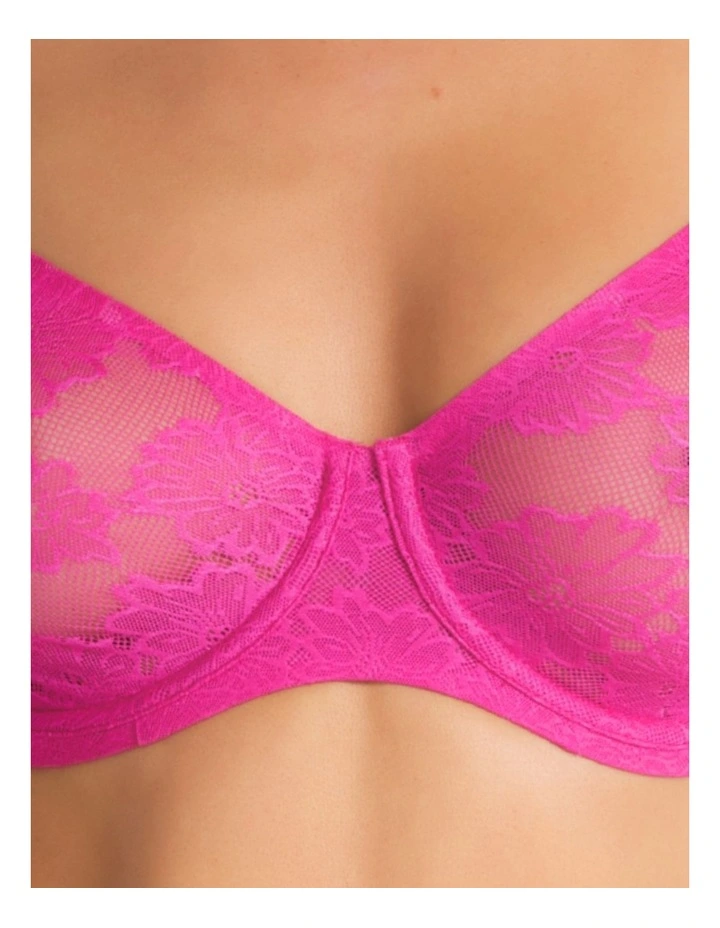 Weightless Underwire Lace Bra in Electric Fuchsia image 3