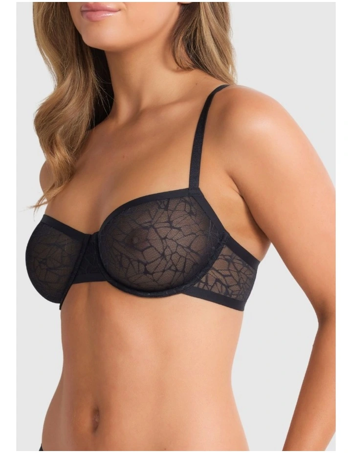 Muse Balconette Bra in Black image 3