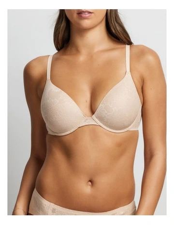 Weightless Padded Plunge Bra in Caramel