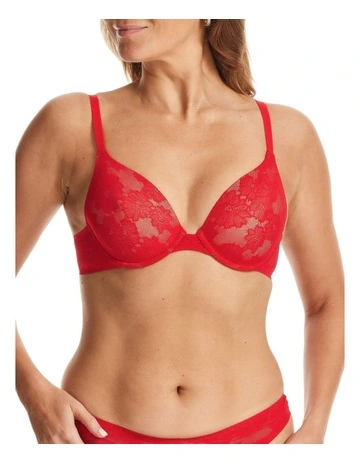 Weightless Padded Plunge Bra in Flame