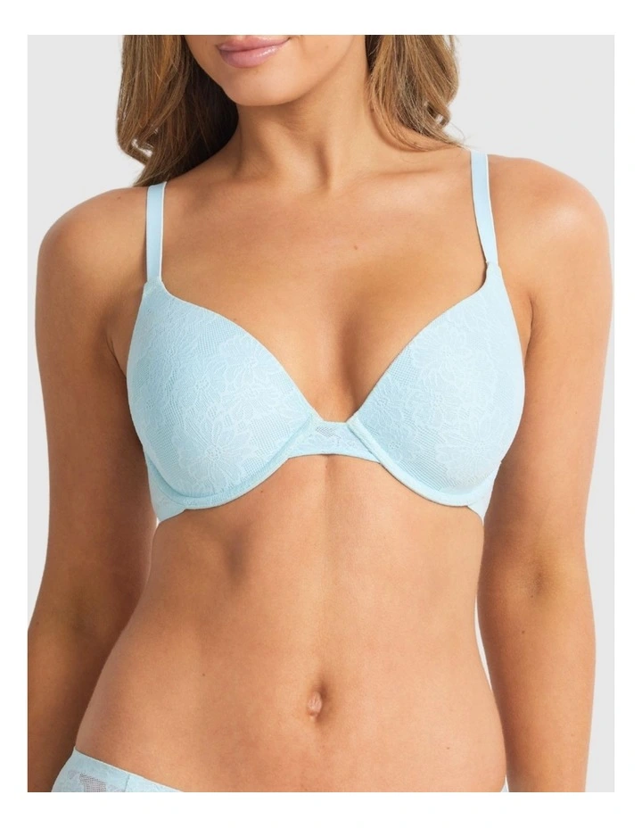 Weightless Padded Plunge Bra in Ice image 1