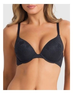 Weightless Padded Plunge Bra in Black