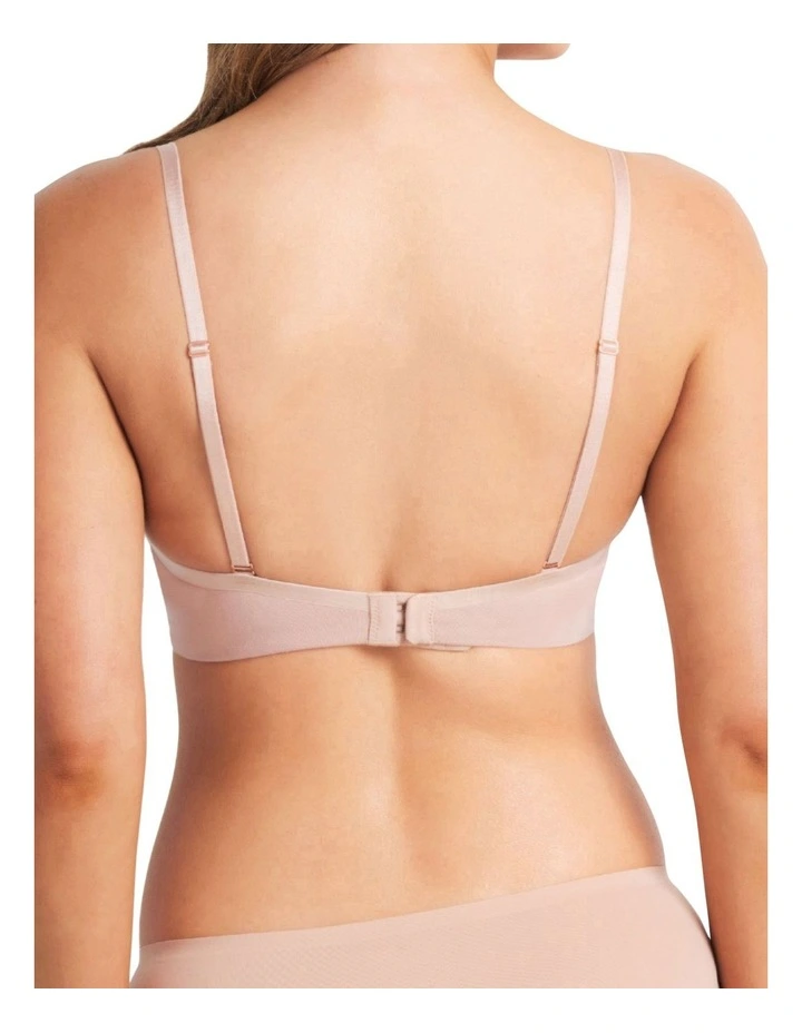 Cotton Plunge Bra in Cappucino image 2