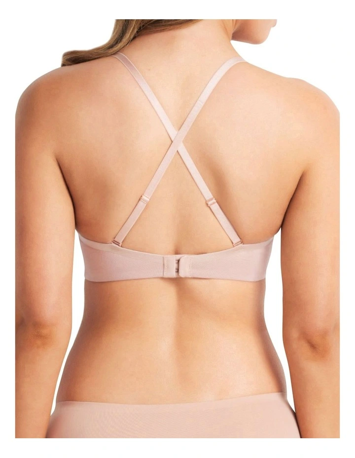 Cotton Plunge Bra in Cappucino image 4