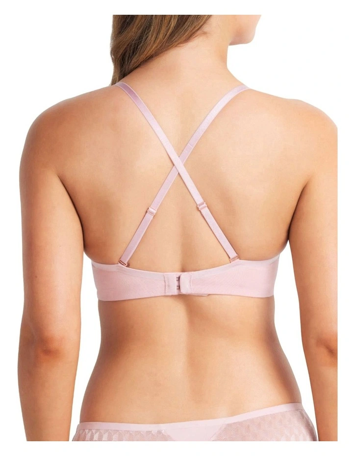 Cotton Plunge Bra in Orchid image 3