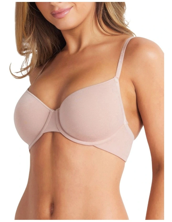 Cotton Full Coverage Bra in Cappucino image 3