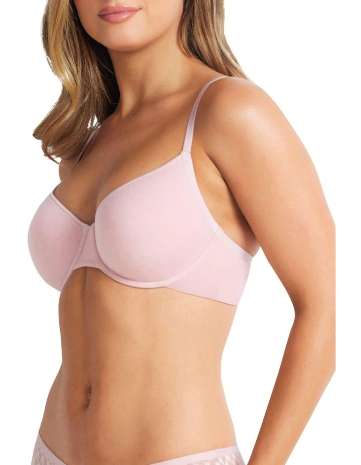 Cotton Full Coverage Bra in Orchid image 3