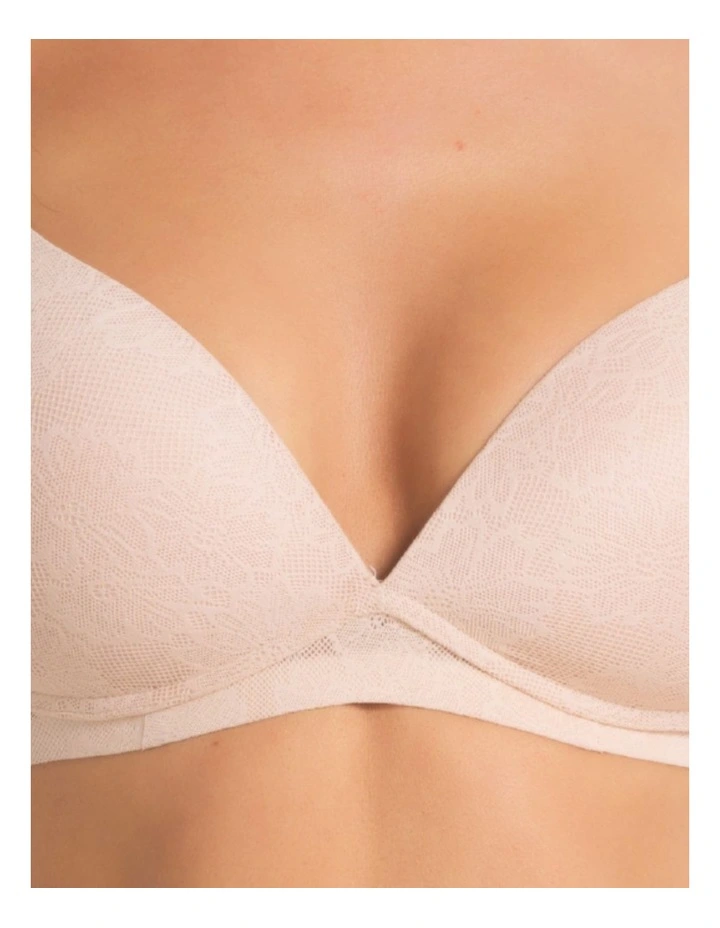 Weightless Wireless Plunge Bra in Caramel image 3