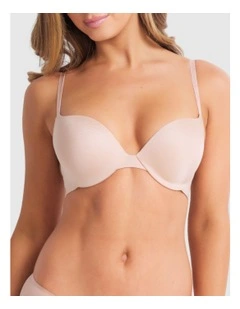 Attitude Push Up Plunge Bra in Caramel