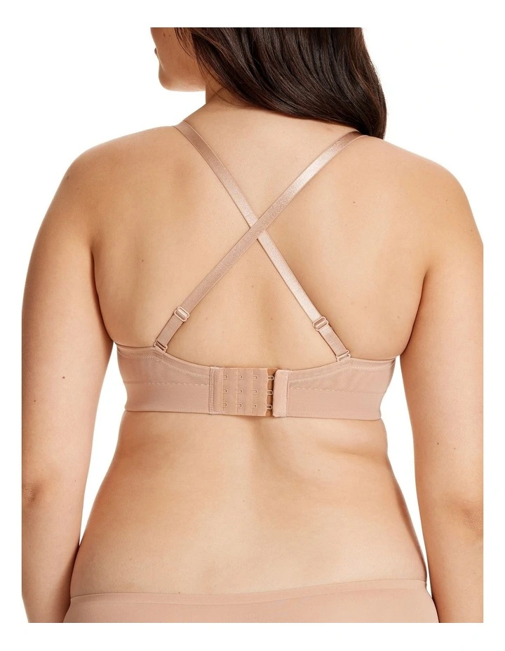 Sheer Support Full Coverage Strapless Bra in Beige image 4