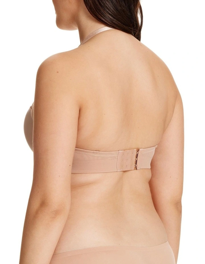Sheer Support Full Coverage Strapless Bra in Beige image 5