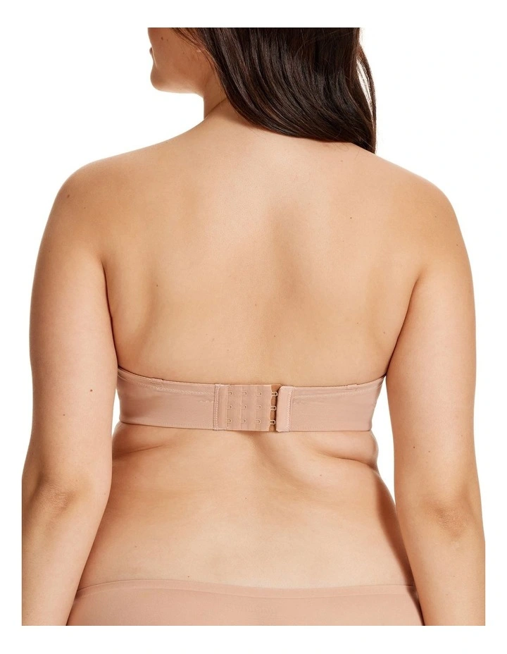 Sheer Support Full Coverage Strapless Bra in Beige image 6