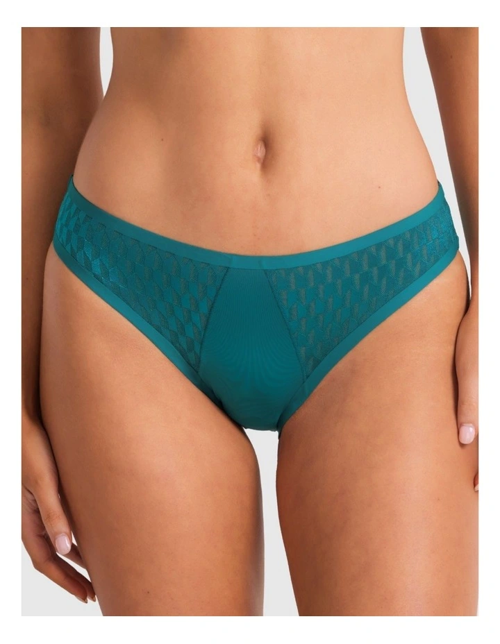 Graphic Brief in Pacific Green image 1