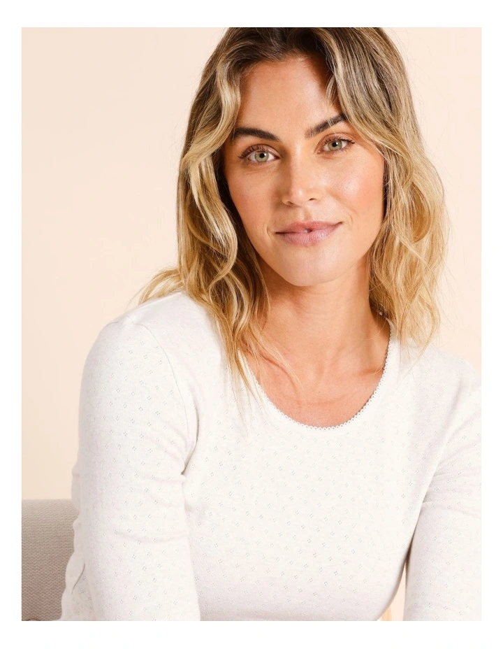 Soho Body Layer Pointelle Thermal Long Sleeve Top MYER