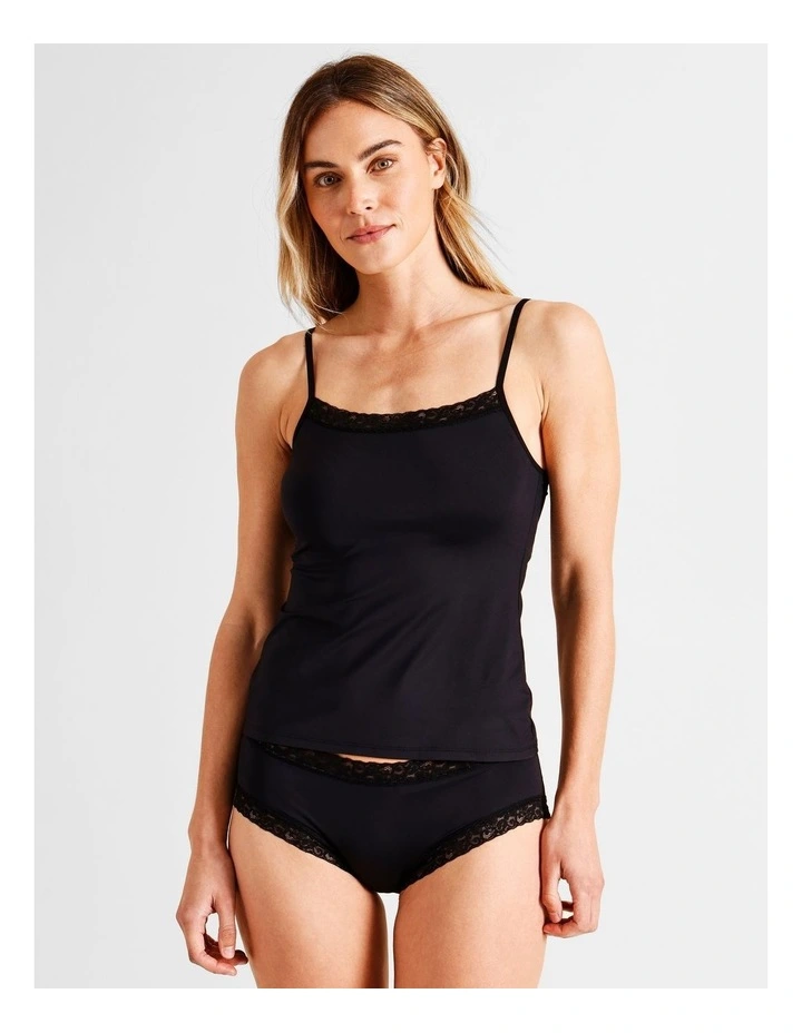 Smooth Lace Cami in Black image 1