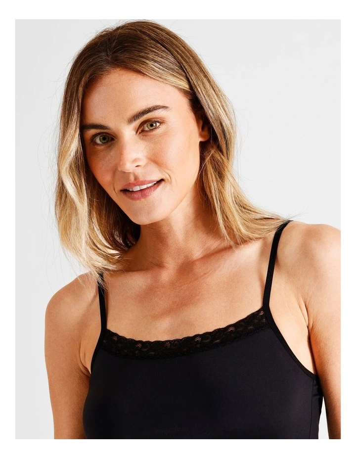 Smooth Lace Cami in Black image 2