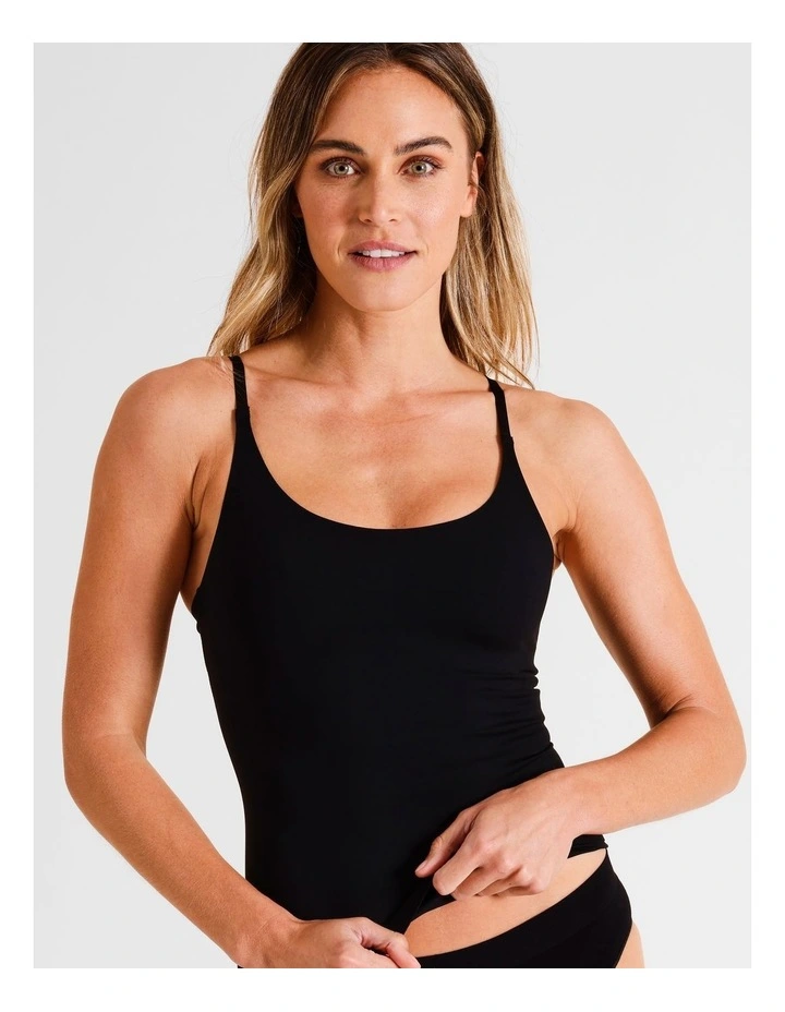 Smooth Fit Cami in Black image 3