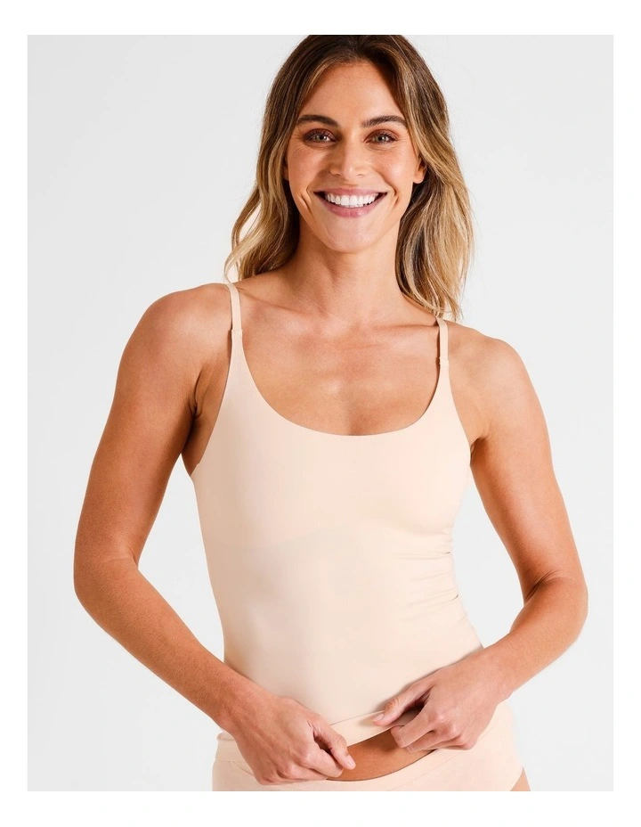 Smooth Fit Cami in Beige image 3