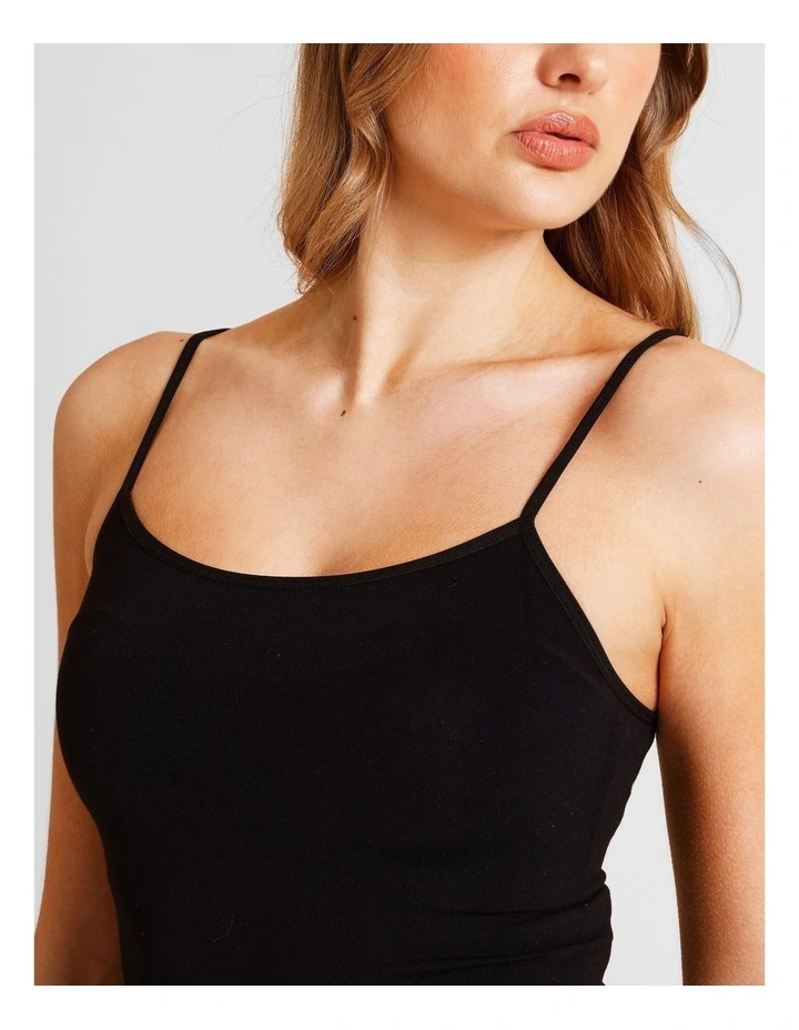 Seamless Camisole in Black image 3