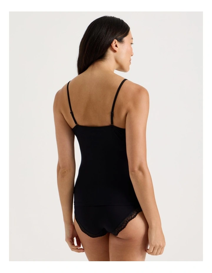 Lace Modal Camisole in Black image 6