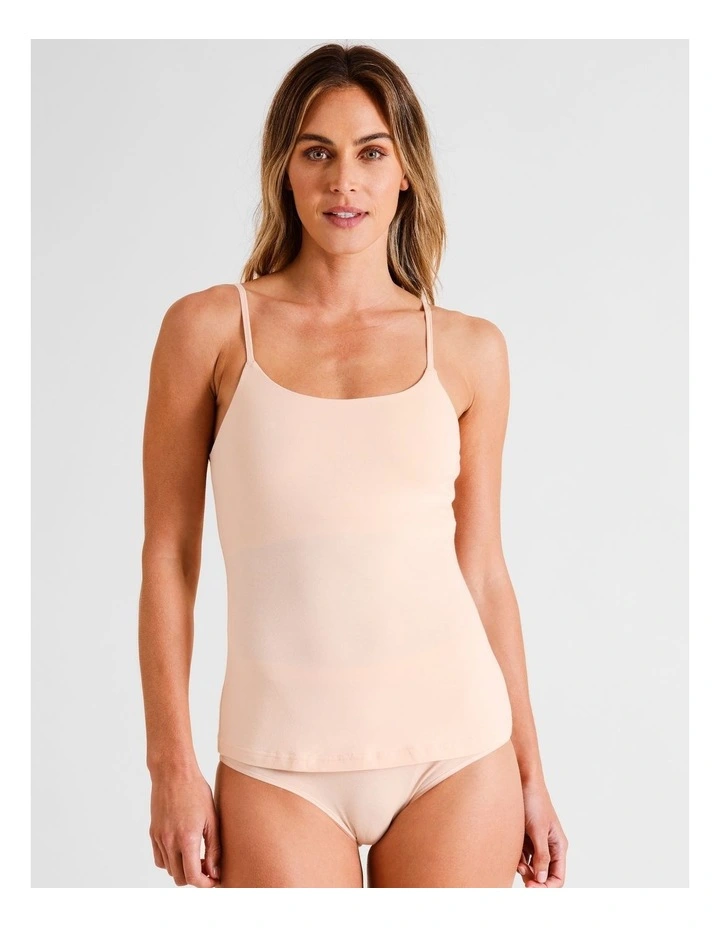 Organic Cotton Camisole in Beige image 3
