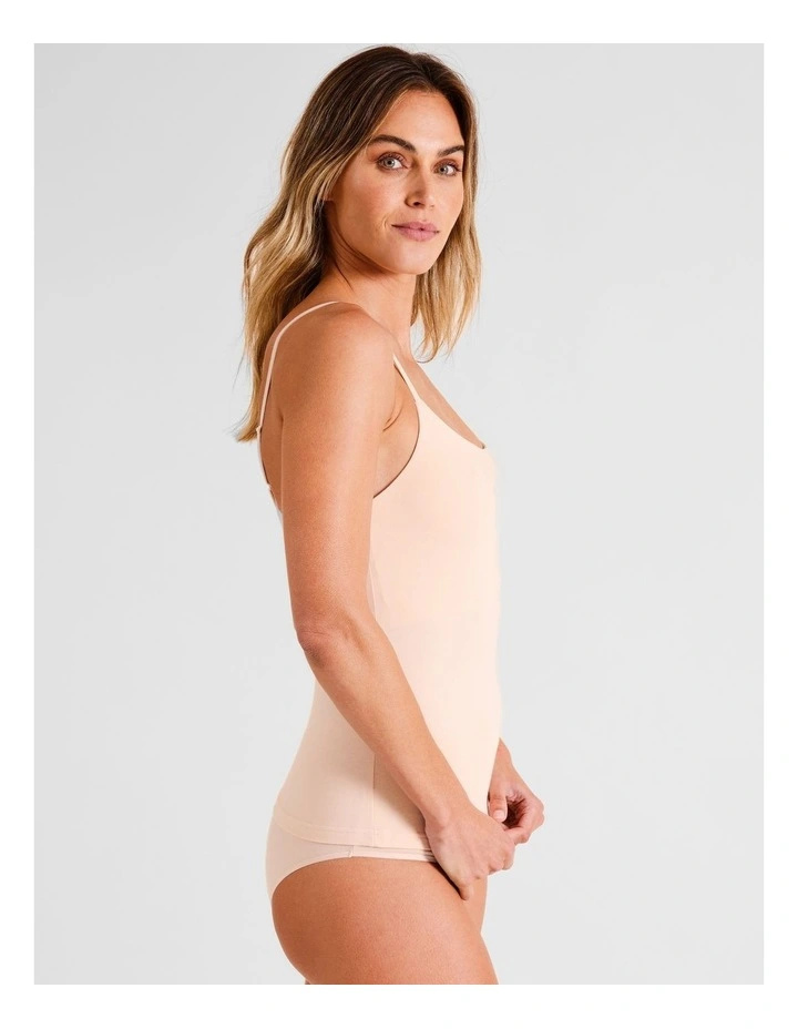 Organic Cotton Camisole in Beige image 4