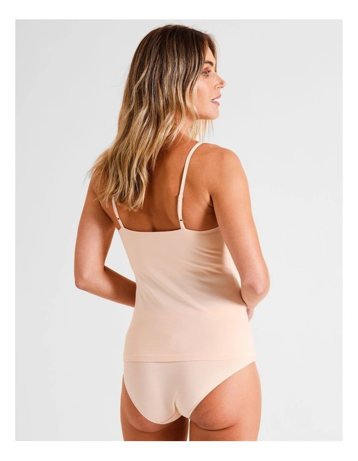 Organic Cotton Camisole in Beige image 5