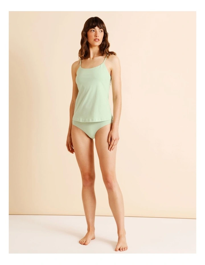 Organic Cotton Camisole in Green image 2