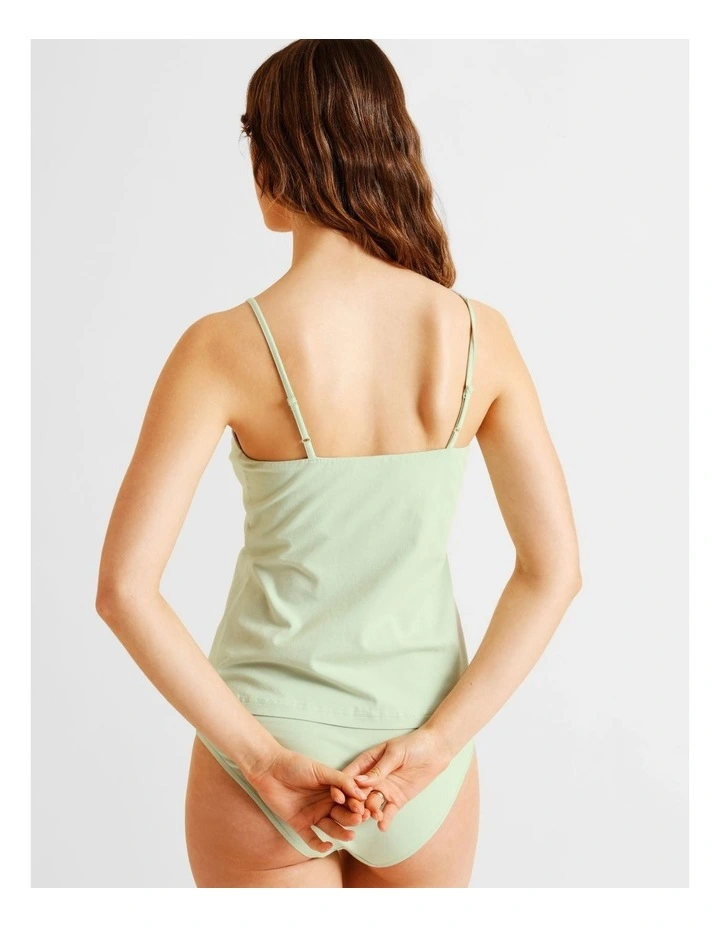 Organic Cotton Camisole in Green image 6