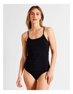 Organic Cotton Camisole in Black