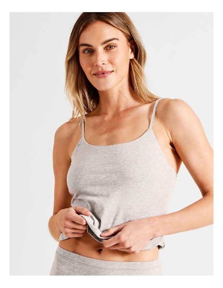 Organic Cotton Camisole in Grey Marle image 2