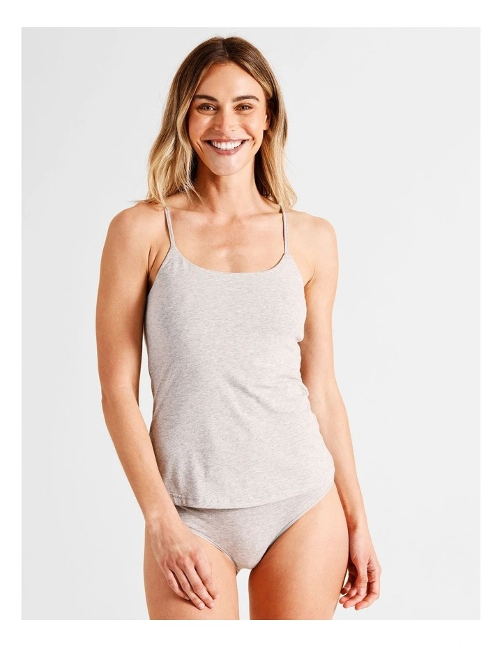 Organic Cotton Camisole in Grey Marle image 3