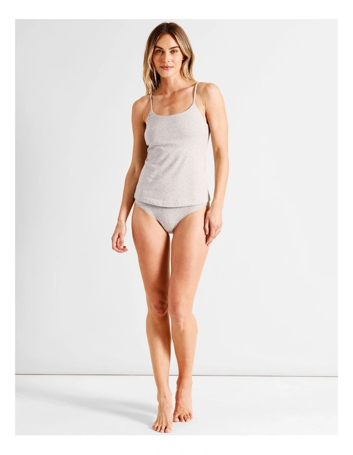 Organic Cotton Camisole in Grey Marle image 7