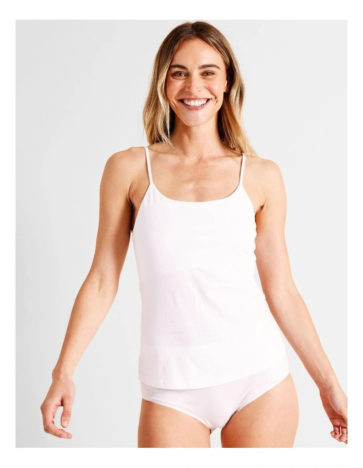 Organic Cotton Camisole in White image 1