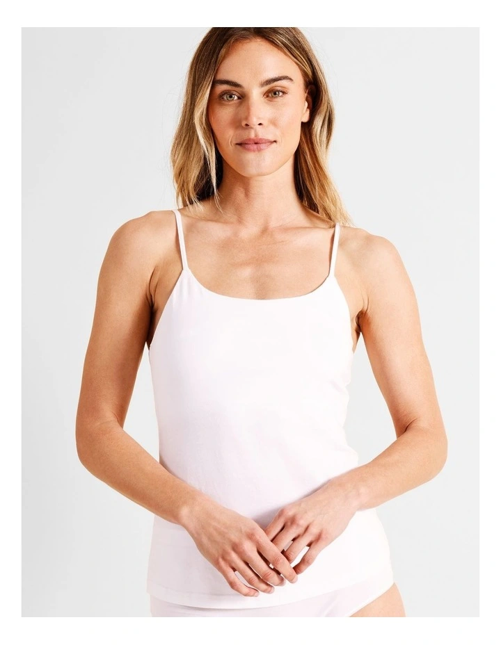 Organic Cotton Camisole in White image 3