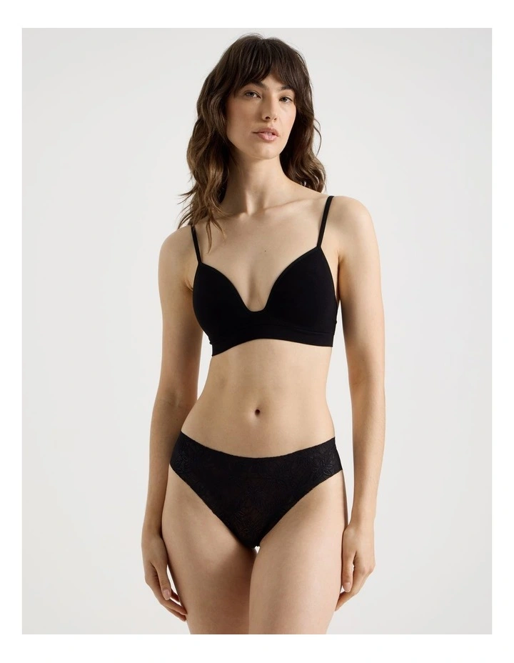 Flora Lace Brazilian in Black image 1