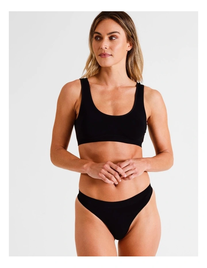Seamless G-string in Black image 3