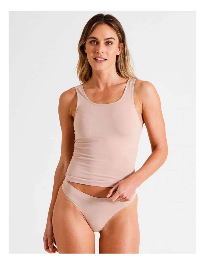Seamless G-string in Beige image 1