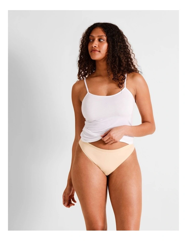 Smooth Fit G-string Brief in Beige image 1