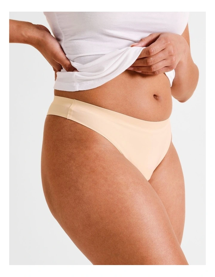 Smooth Fit G-string Brief in Beige image 2