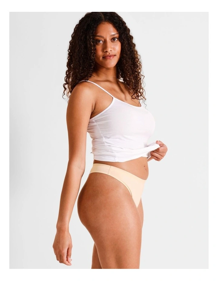 Smooth Fit G-string Brief in Beige image 3