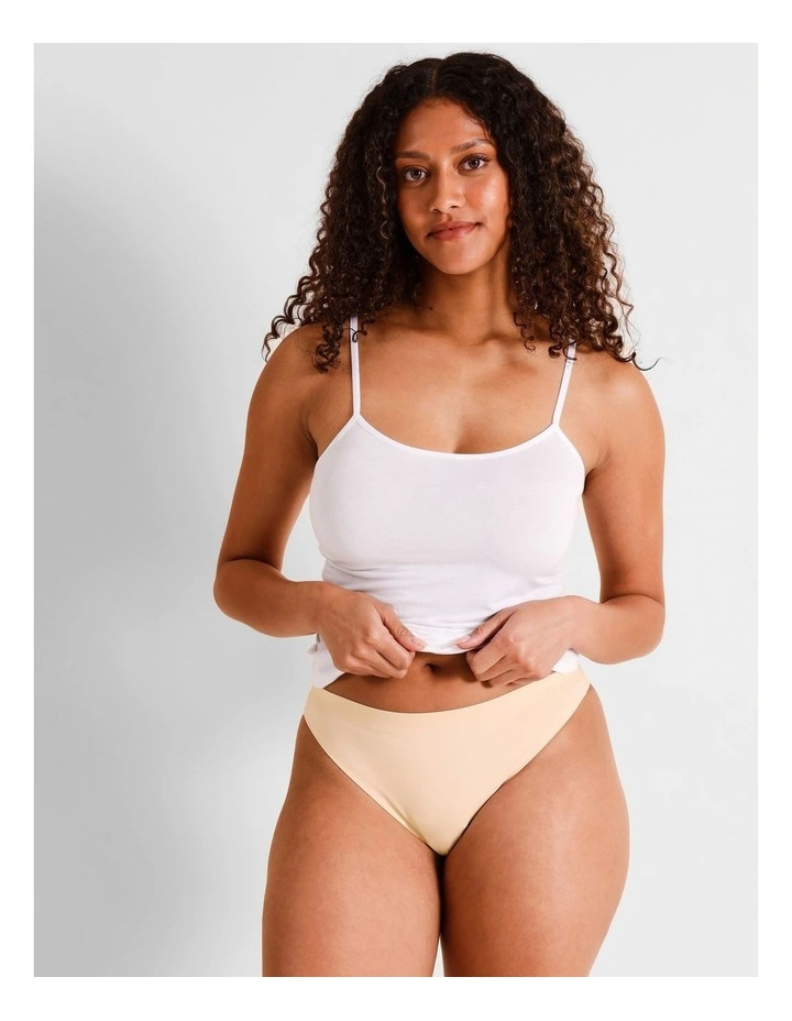 Smooth Fit G-string Brief in Beige image 5