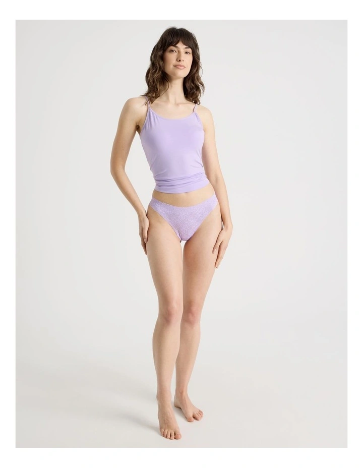 Flora Lace G-String in Purple image 3