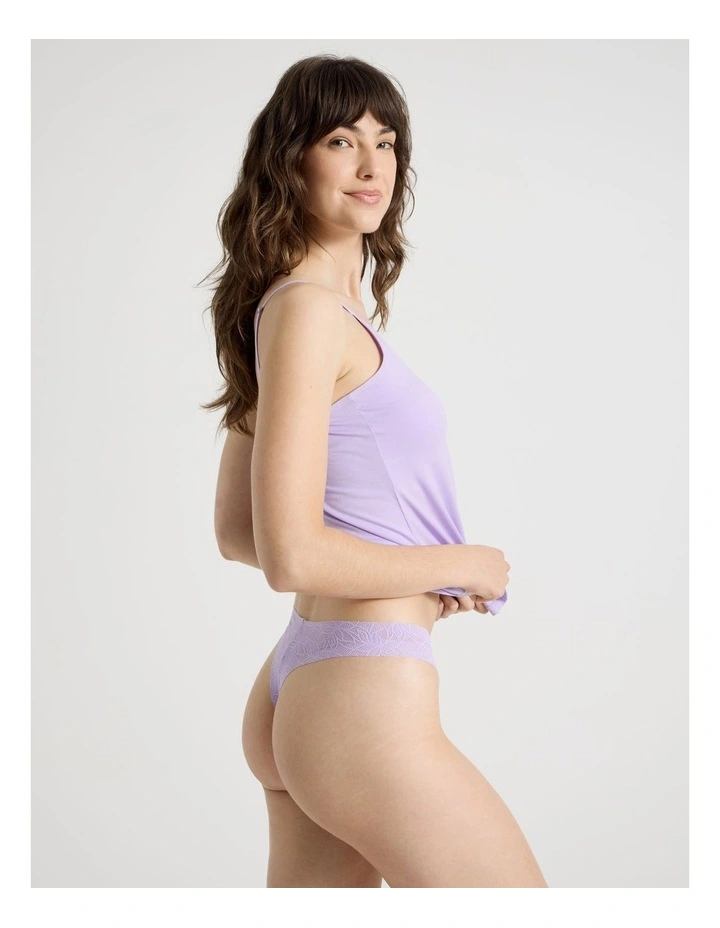 Flora Lace G-String in Purple image 6