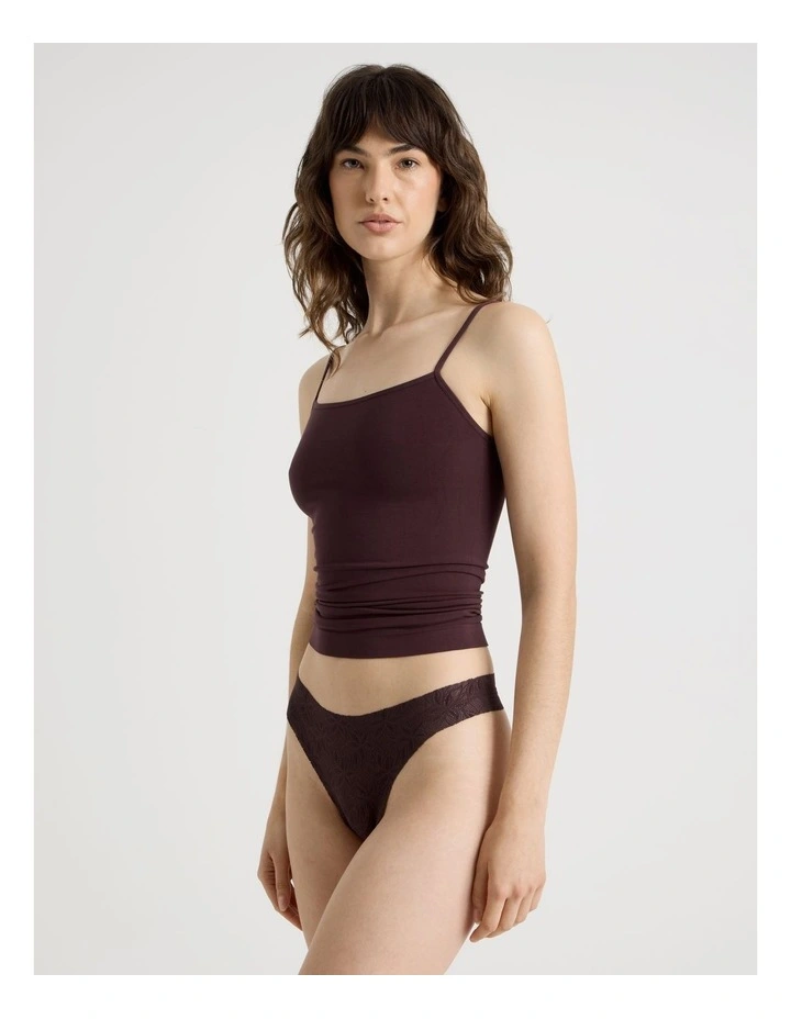 Flora Lace G-String in Purple image 1